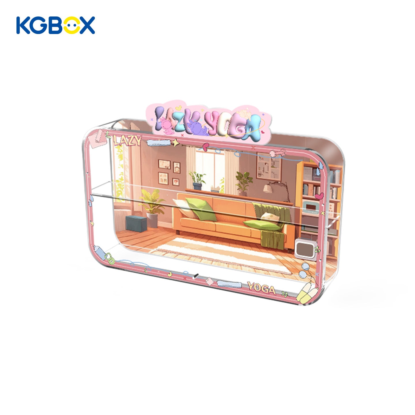 POP MART Laububu The Monsters Lazy Yoga Series Figures Display Case 2