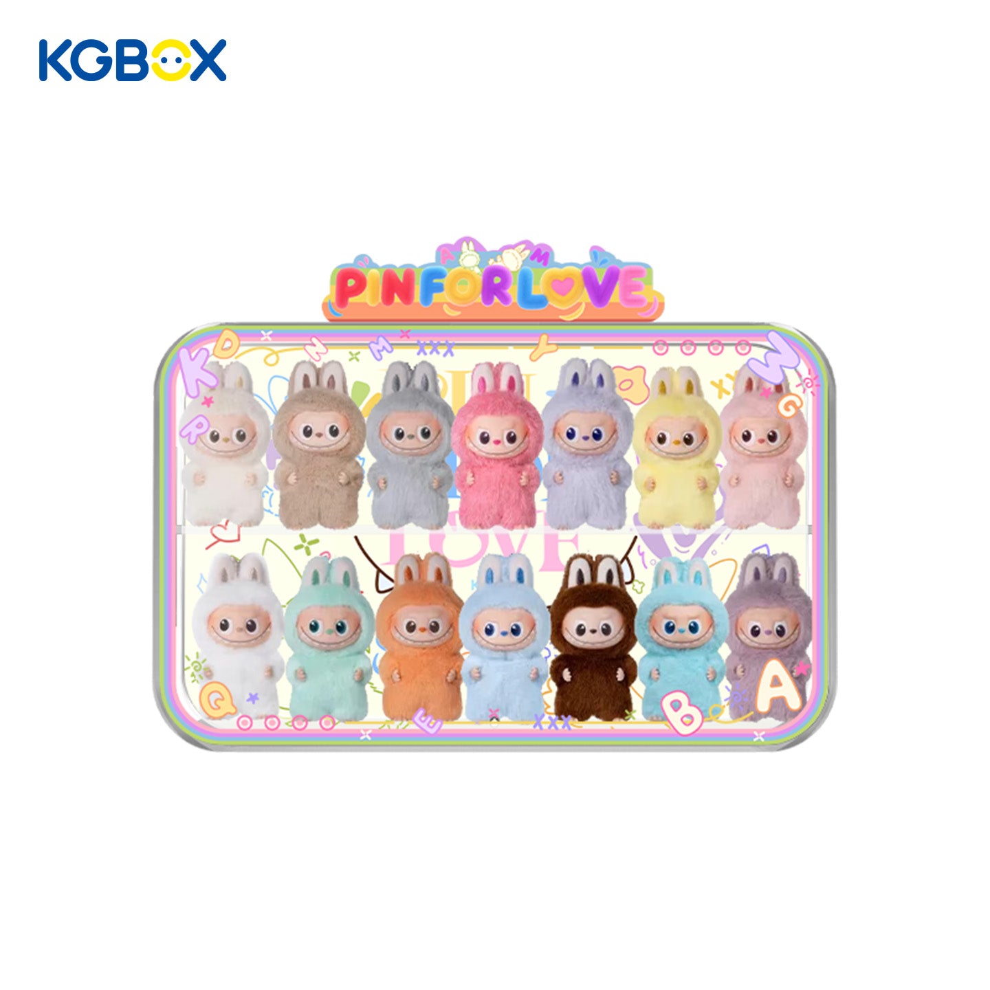 POP MART Laububu The Monsters Pin for Love Series Vinyl Plush Pendant Display Case 4