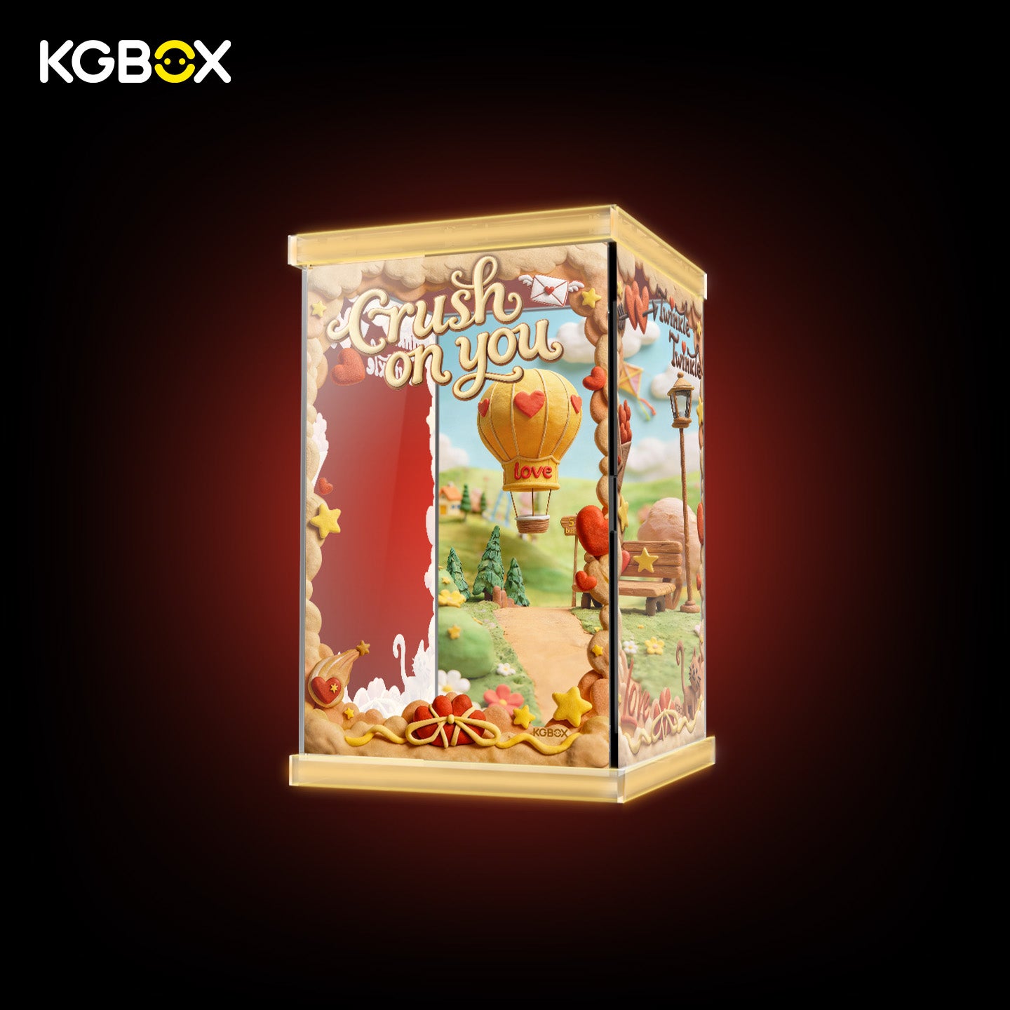 POP MART Twinkle Twinkle Crush On You Series Plush Pendent Display Case with LED Lights 6