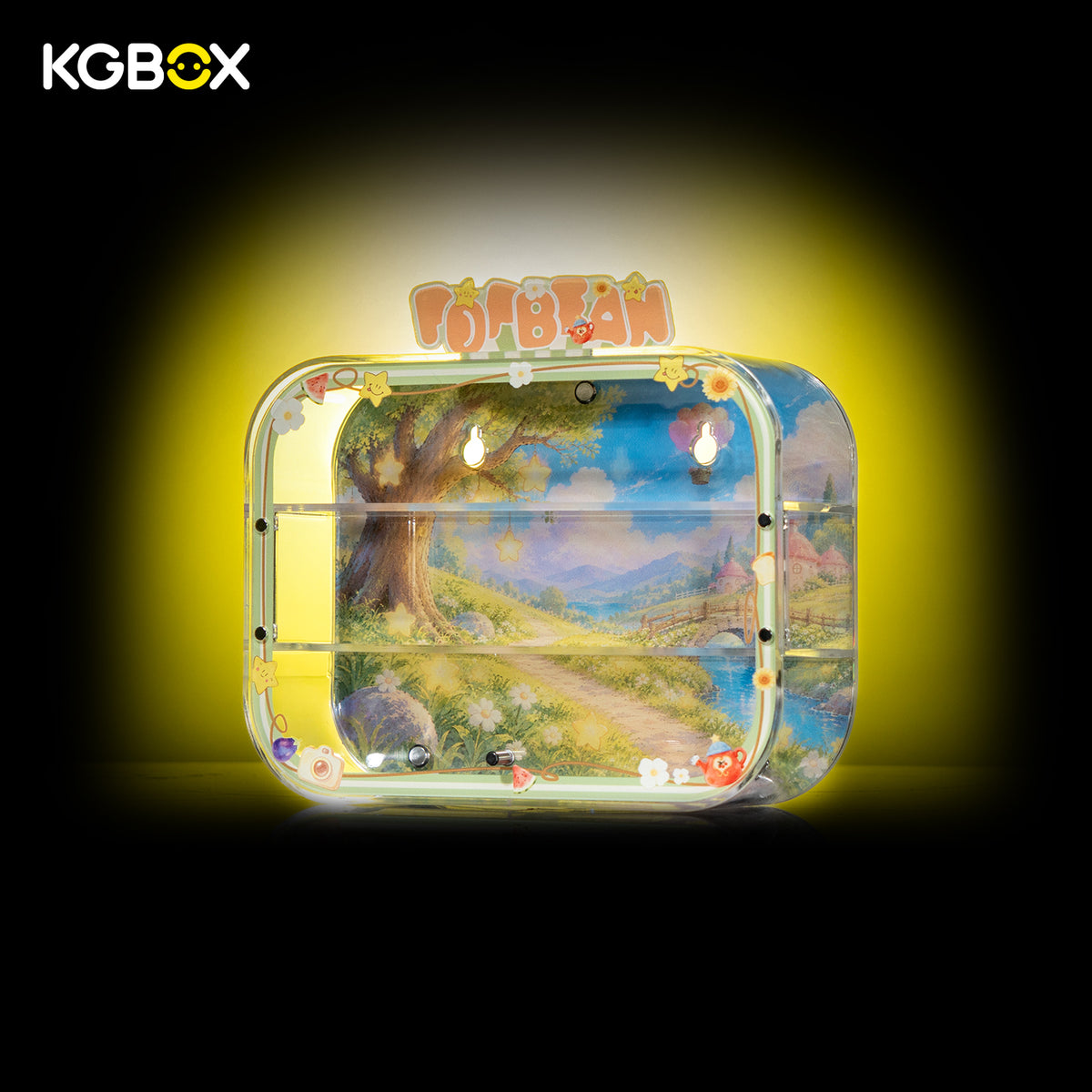 Display Case For Pop Mart Twinkle Twinkle Live the Ordinary Figure & Mini Figure, UV Printed Rounded Acrylic | KGBOX Case