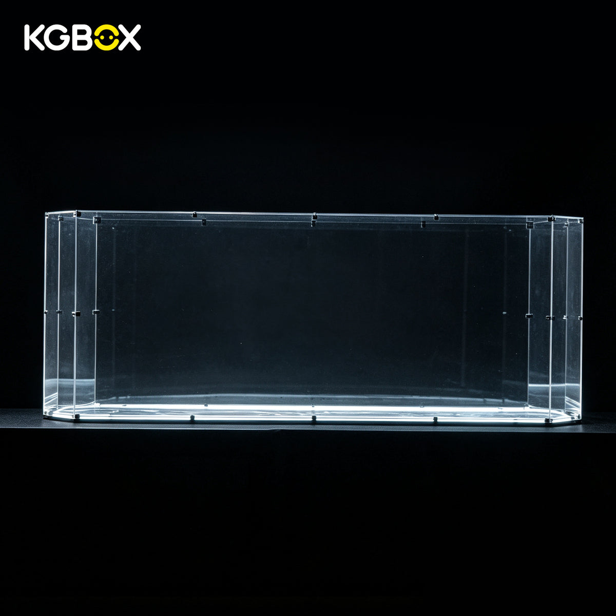 KGBOX gem-shaped acrylic display case for LEGO 10294 Titanic, light-up engraved base with 4 spotlights