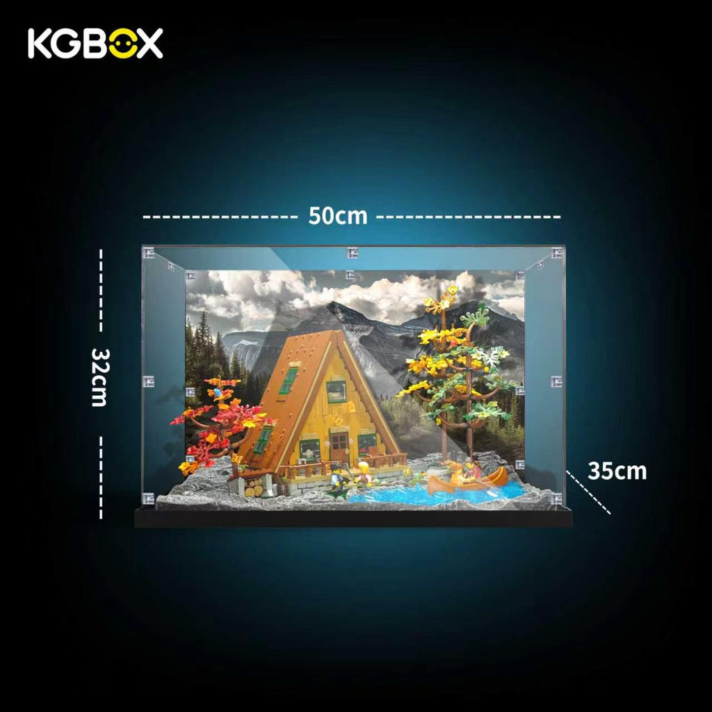LEGO 21338 A-Frame Cabin display case dimensions 50 x 32 x 35 cm – KGBOX