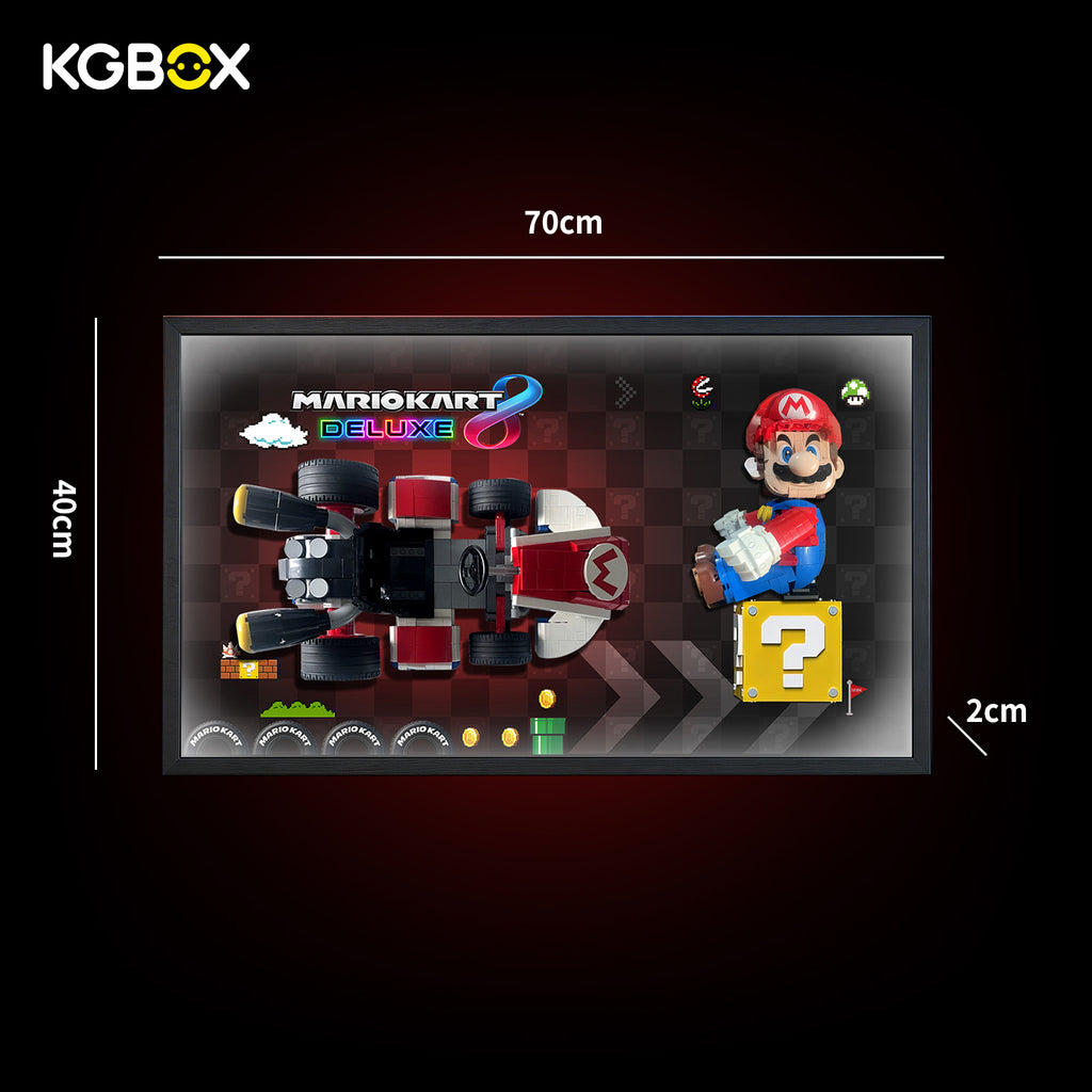 LEGO 72037 Mario Kart display frame dimensions 70 x 40 cm – KGBOX
