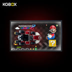LEGO 72037 Mario Kart display frame with LED lighting and build, Mario Kart 8 Deluxe backdrop – KGBOX