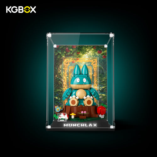 KGBOX collector display case for LEGO 72150 Munchlax with build and light-up base