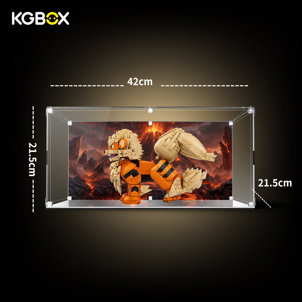 LEGO 72160 Arcanine standard display case dimensions 42 x 21.5 x 21.5 cm