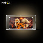 KGBOX standard display case for LEGO 72160 Arcanine with UV backdrop and mirror base