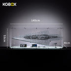 LEGO 75457 Executor Super Star Destroyer display case dimensions, 140cm wide × 53cm tall × 40cm deep – KGBOX
