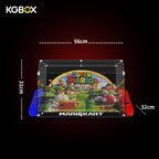 KGBOX display case for LEGO 72037 Mario Kart Mario & Standard Kart - dimension diagram 56 x 32 x 31 cm (22.05 x 12.60 x 12.20 in)