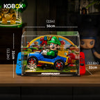KGBOX display case for LEGO 72050 Mario Kart Luigi Mach 8 - dimension diagram 56 x 32 x 31 cm (22.05 x 12.60 x 12.20 in)