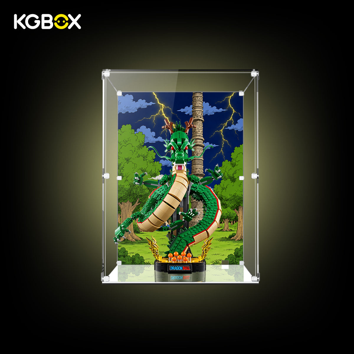 LEGO 11390 Dragon Ball Shenron standard display case, front view – KGBOX