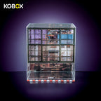 KGBOX 3-tier display case for LEGO 21319 Central Perk and 10292 The Friends Apartments – empty case, window-style front and UV-printed interior