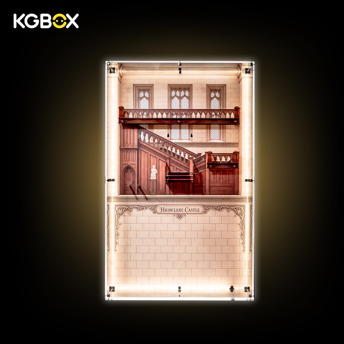 LEGO 21373 Downton Abbey collector display case without minifigures, lights on – KGBOX