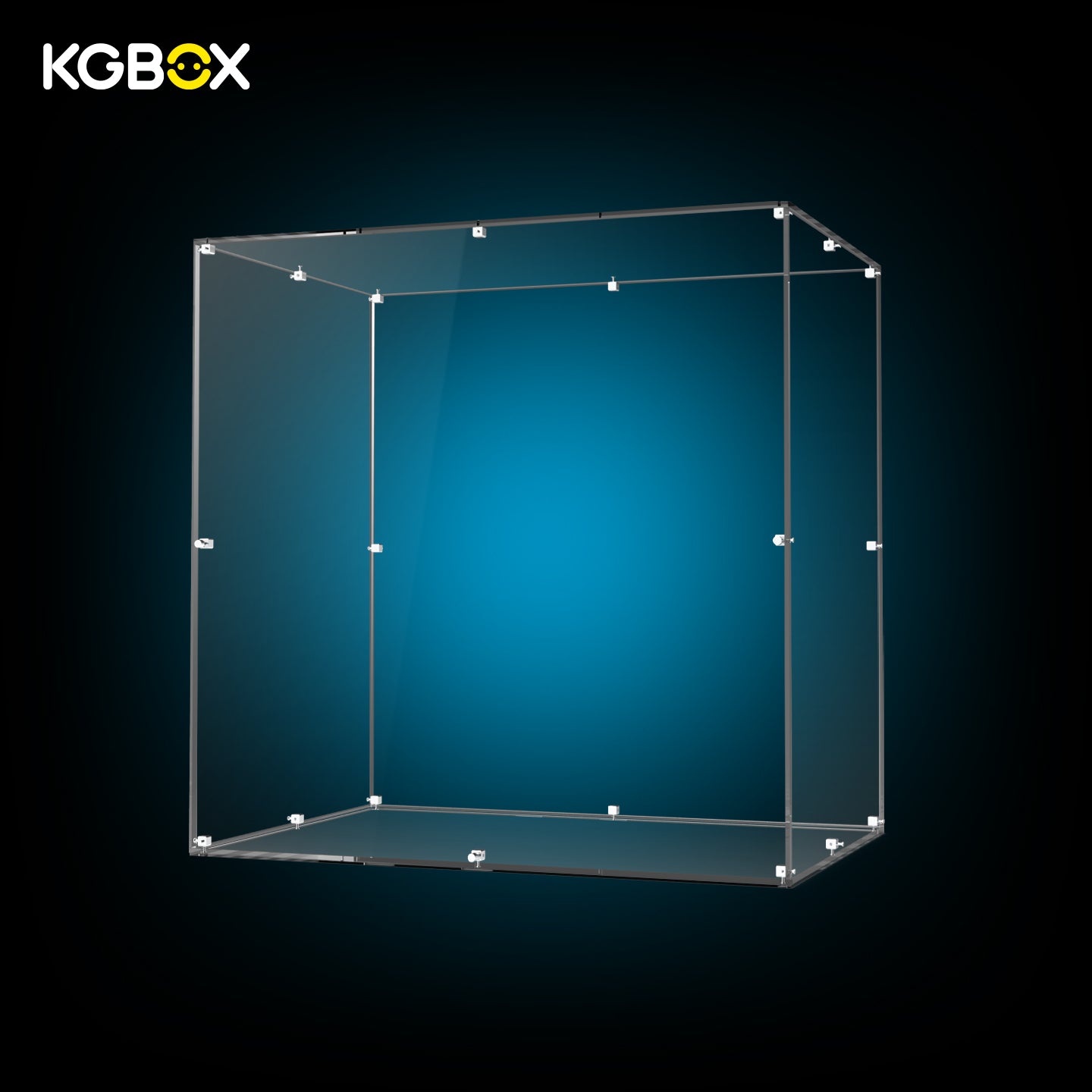 KGBOX transparent display case for LEGO 72153 Venusaur, Charizard and Blastoise – empty fully clear 5mm acrylic case