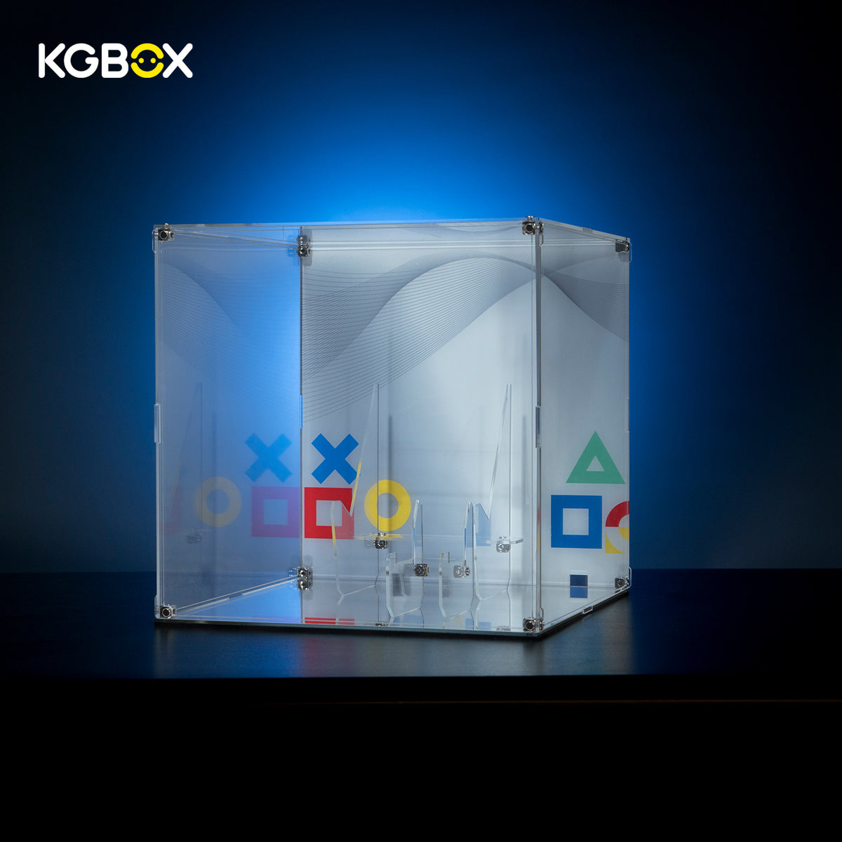 LEGO 72306 PlayStation standard empty cube display case side view – KGBOX