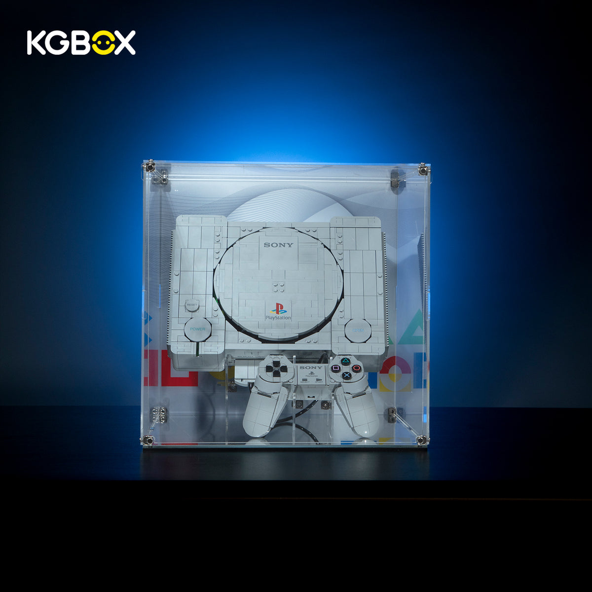 LEGO 72306 PlayStation standard cube display case front view – KGBOX