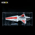 LEGO 75367 Venator in KGBOX dust-proof display case with stand, front view – KGBOX