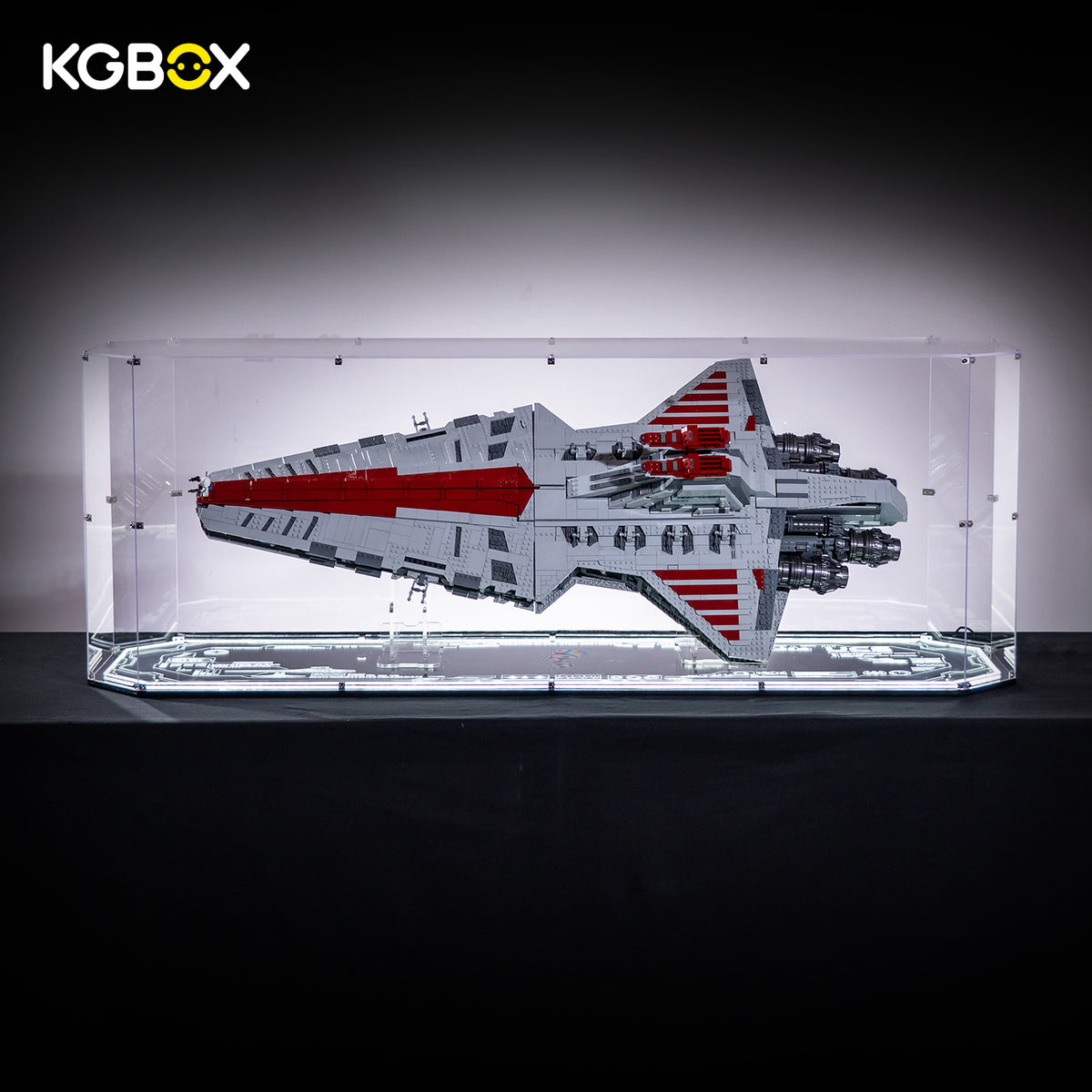 LEGO 75367 Venator gem-shaped LED display case, front view – KGBOX