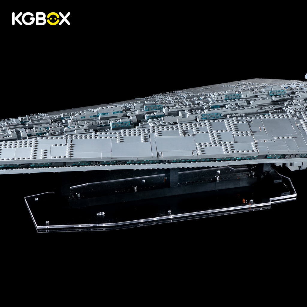 LEGO 75457 Executor on KGBOX display stand, close-up detail, side view – KGBOX