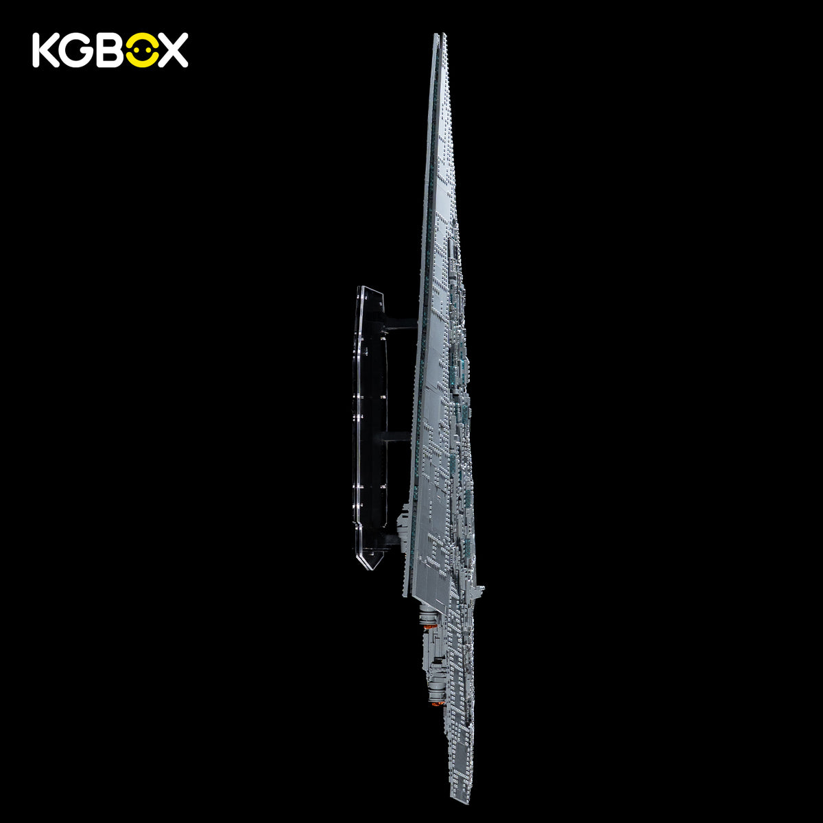 LEGO 75457 Executor on KGBOX wall-mounted display stand, side view – KGBOX