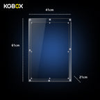 KGBOX Thickened 5mm display case dimensions 41 x 61 x 21 cm (16.1 x 24.0 x 8.3 in) – transparent 5mm acrylic case
