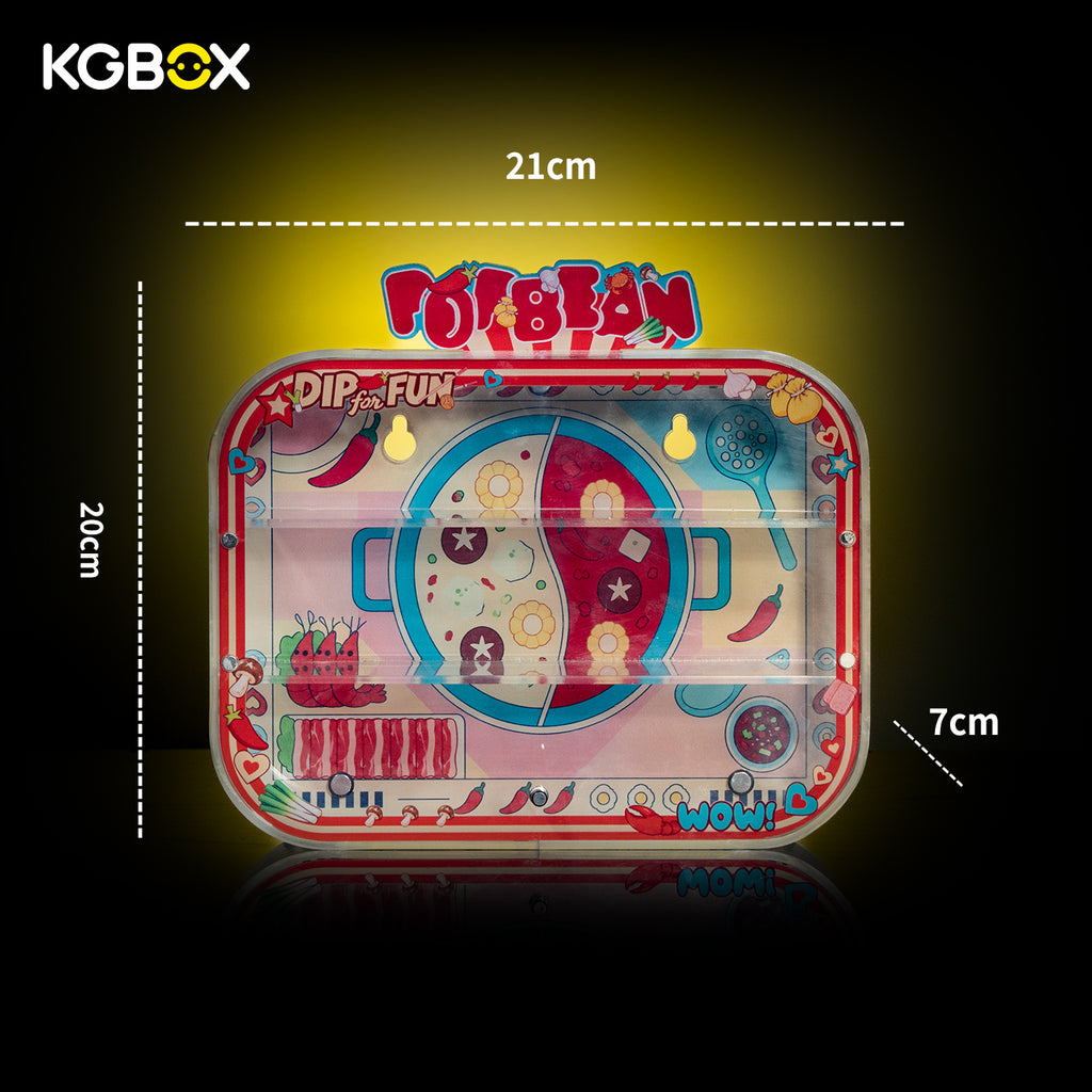 POP BEAN Dip For Fun display case dimensions, 21 × 7 × 20 cm – KGBOX