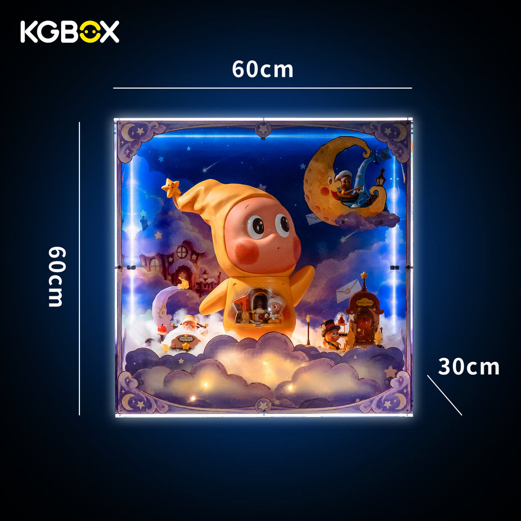 POP MART Twinkle Twinkle Star Post Office display case dimensions, 60 × 30 × 60 cm – KGBOX
