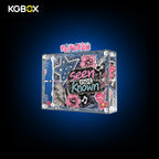 Empty side view of KGBOX screw assembly acrylic display case for SKULLPANDA Off Mode, magnetic door, custom UV art