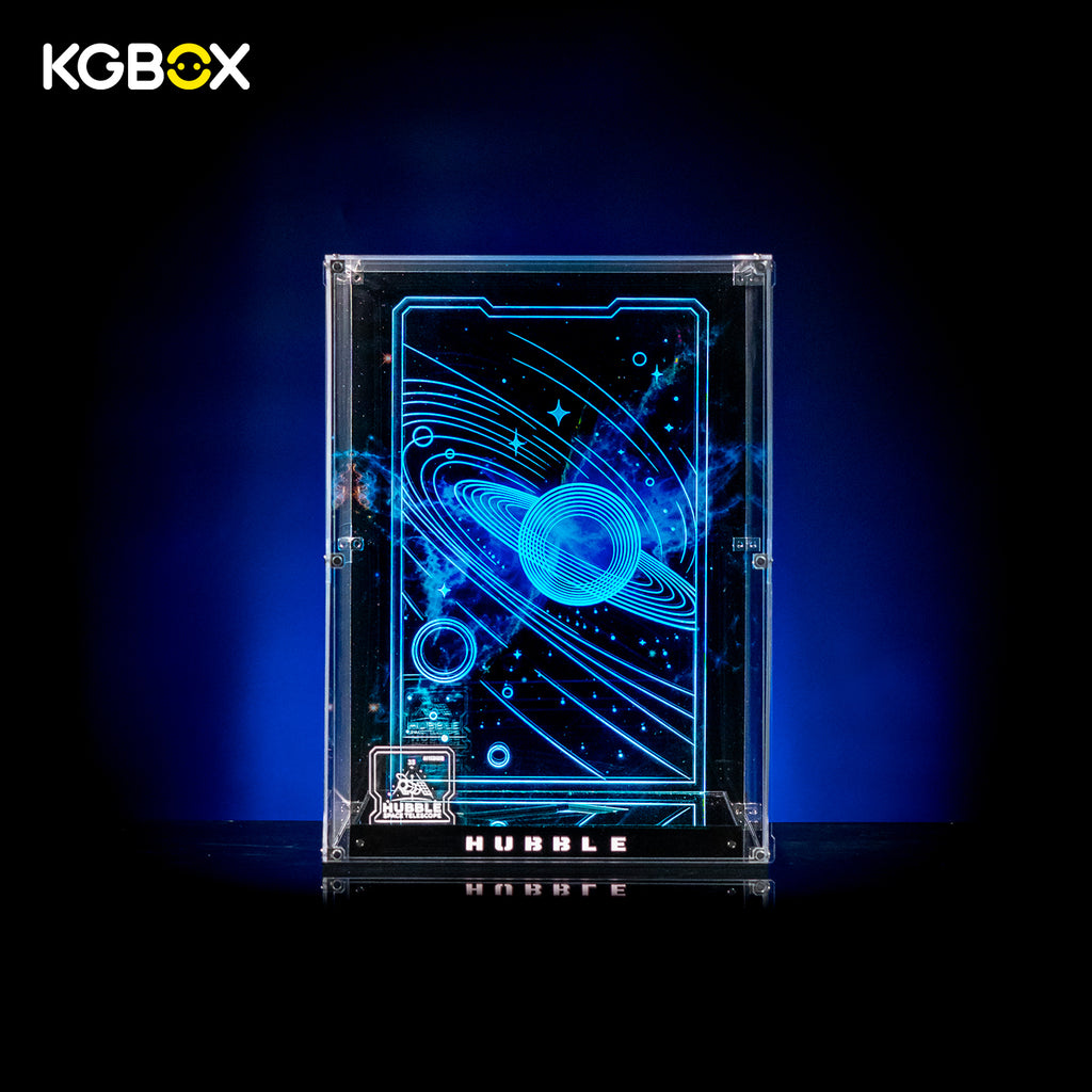 Empty KGBOX collector display case custom sized for LEGO 11382 Hubble Space Telescope