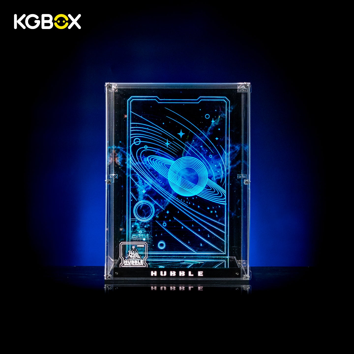 Empty KGBOX collector display case custom sized for LEGO 11382 Hubble Space Telescope