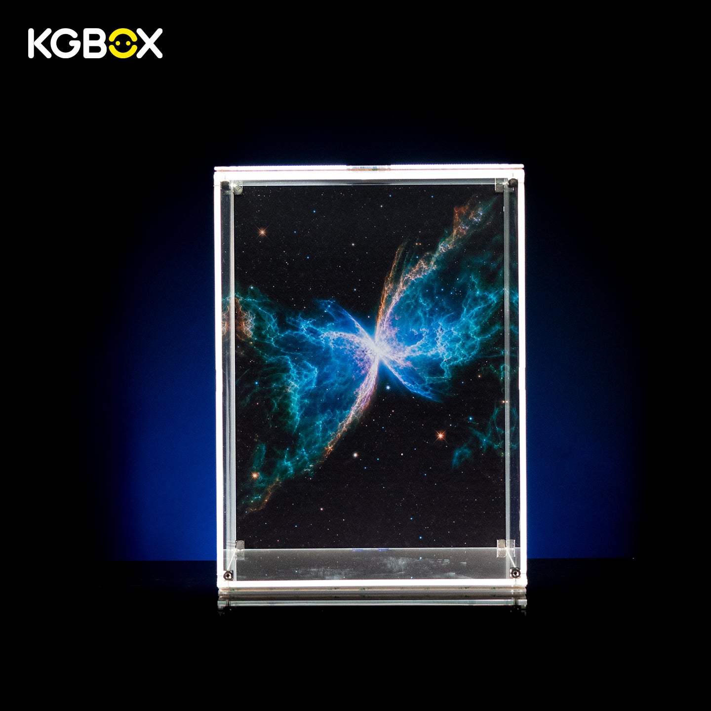 Empty KGBOX Standard Thickened LED display case for LEGO 11382 Hubble Space Telescope,5mm acrylic equipped with three independent light panels