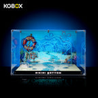 Empty Premium Collector Assembly‑Kit showcase for LEGO 11386 SpongeBob SquarePants: Bikini Bottom, LED lighting, nameplate, laser insert, model not included