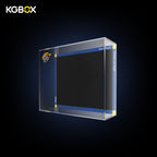 Empty one‑piece acrylic display case for LEGO 21333 Starry Night, uv printed backplate, no lego model included