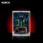 KGBOX reinforced display case full 3‑light‑panel kit for LEGO 21369 The X‑Files, fully illuminated LEGO model inside