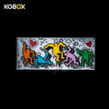 KGBOX one‑piece display case for LEGO 31216 Dancing Figures, custom UV‑printed themed backplate,3mm acrylic wall mount
