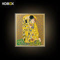 KGBOX one‑piece thickened display case for LEGO 31221 Gustav Klimt The Kiss, 5mm acrylic wall mount, simple transparent style