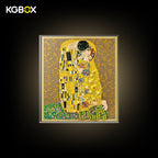 KGBOX one‑piece thickened display case for LEGO 31221 Gustav Klimt The Kiss, 5mm acrylic wall mount, simple transparent style