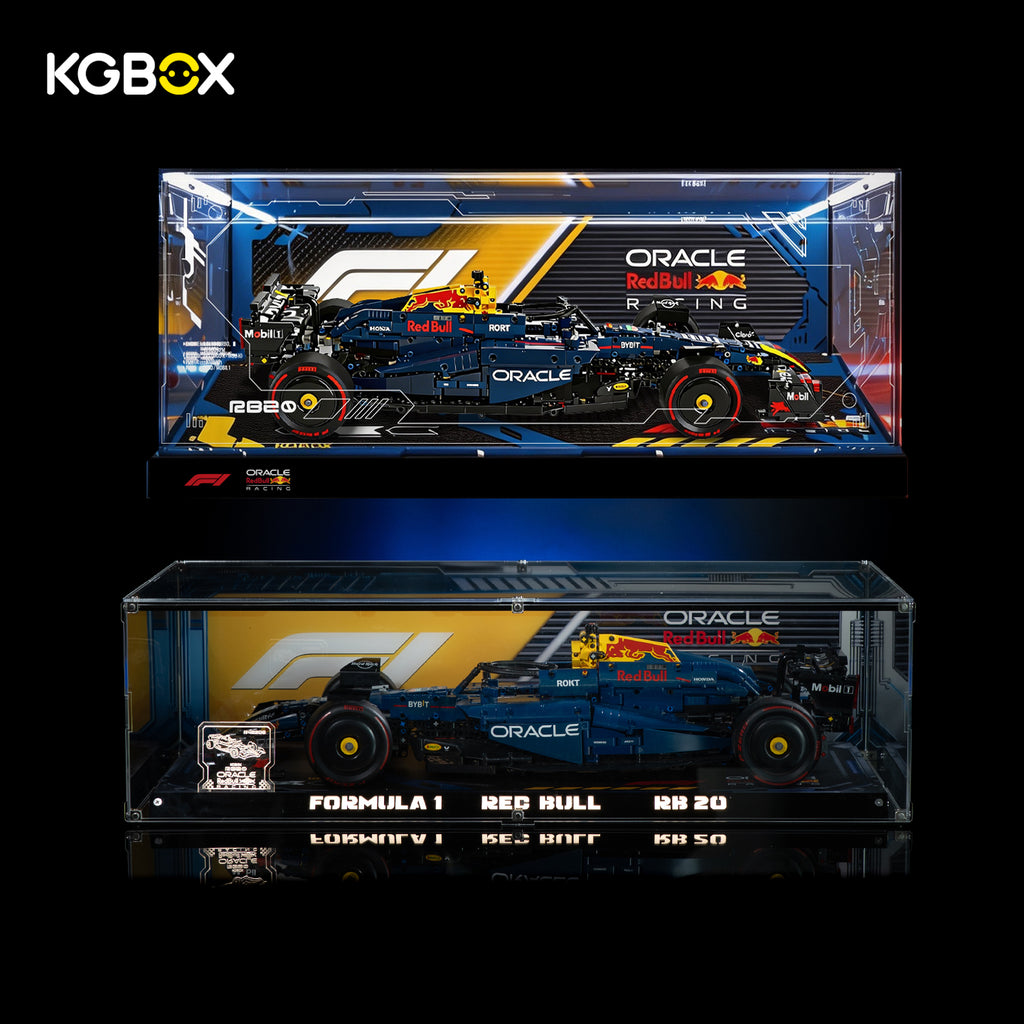 KGBOX | LED UV Display Case for LEGO 42206 Red Bull RB20 F1