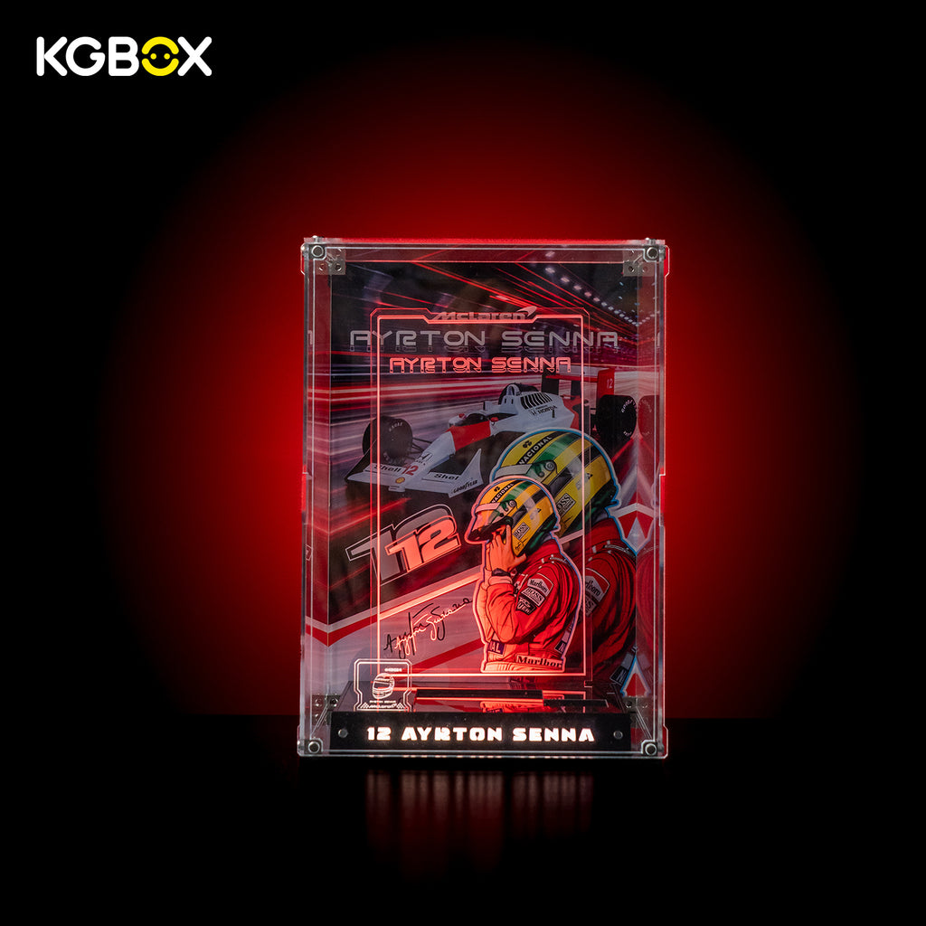 Empty Premium Collector Assembly‑Kit for LEGO 43024 Ayrton Senna Helmet, LED lighting, engraved nameplate, laser insert