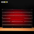 Empty KGBOX standard full‑3mm wall hanging acrylic showcase for LEGO76313 Marvel logo and 124 Marvel minifigures, front main view