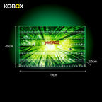 Size dimension chart and installation reference for KGBOX Ninjago 120 minifigure wall‑mount display case