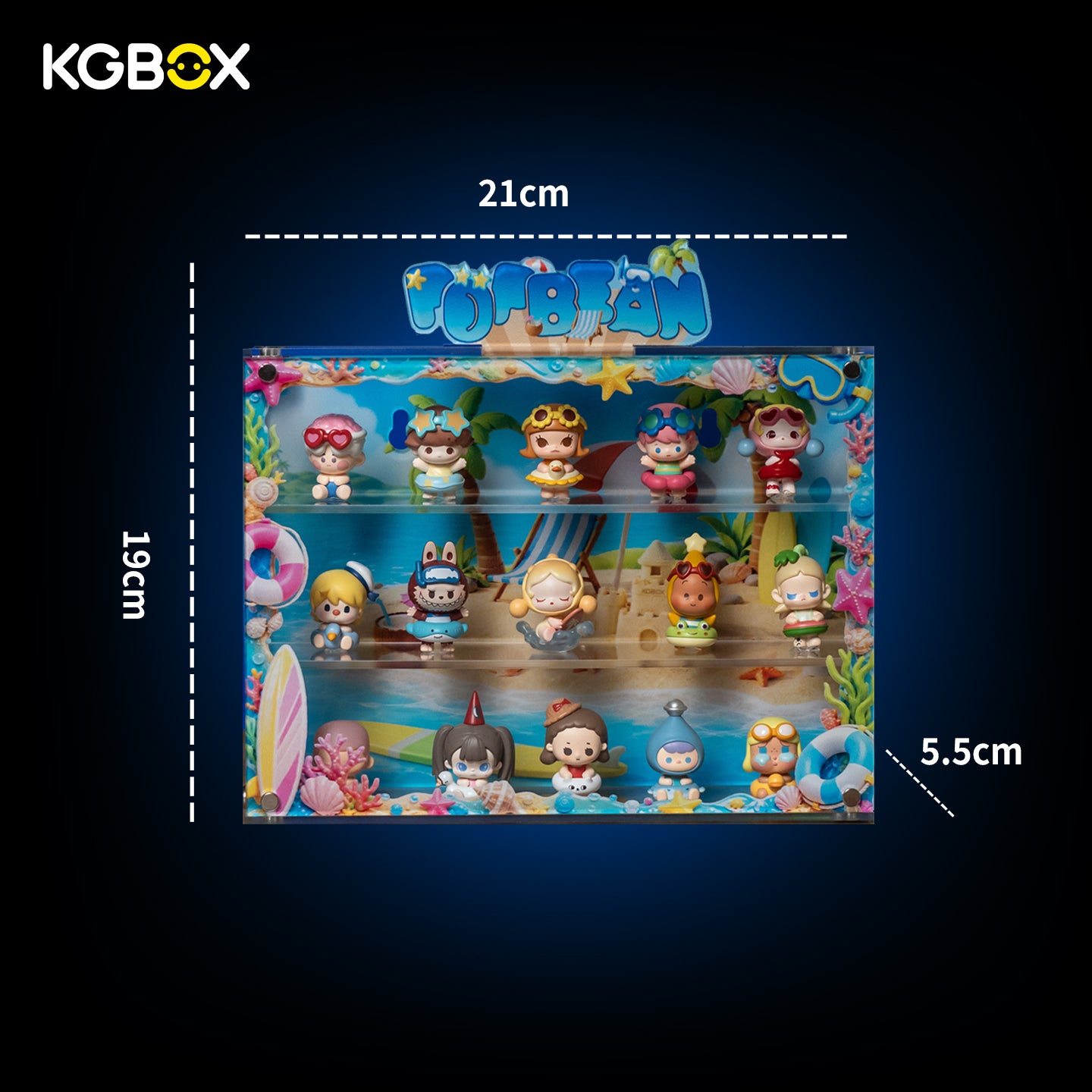 KGBOX | Wall Mount Display Case for POP MART Island Vacation Pop Bean