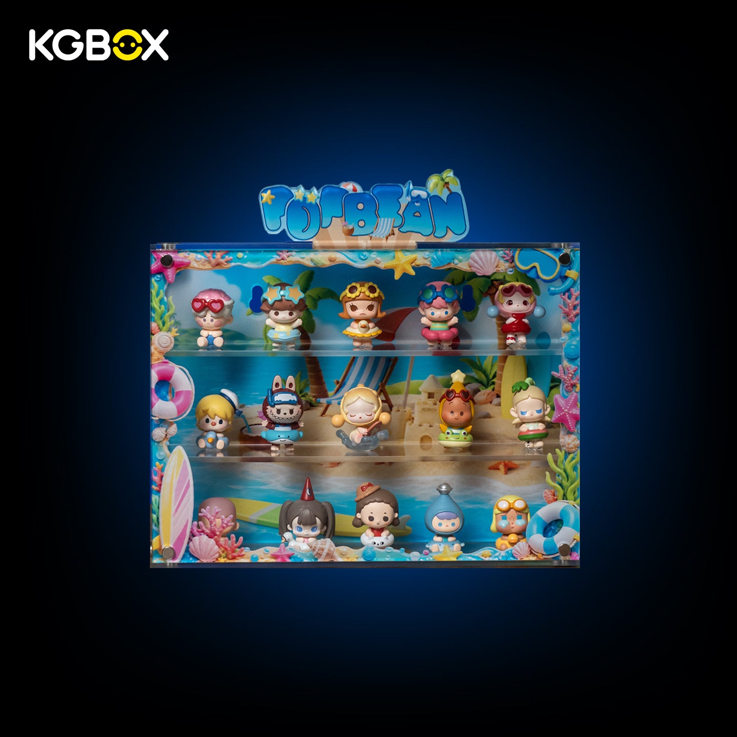 KGBOX | Wall Mount Display Case for POP MART Island Vacation Pop Bean