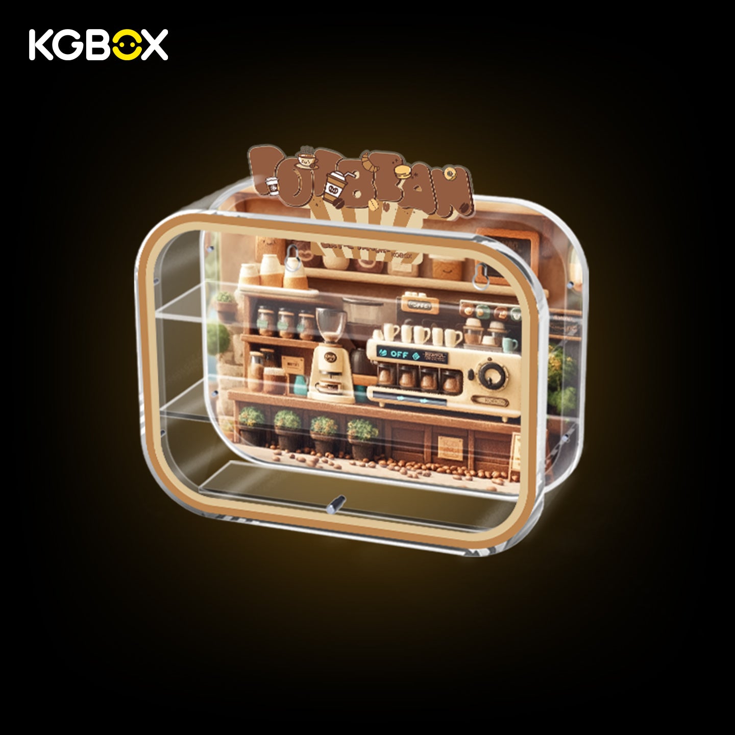 Wall & Tabletop Acrylic Display Case for POP MART Coffee Factory