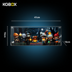 Dimension chart for KGBOX Hirono Monsters' Carnival power‑supply base display case, size specification diagram