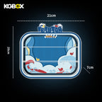 Official dimension size chart for KGBOX acrylic display case compatible with POP MART Lucky Charm Pop Bean blind box figures
