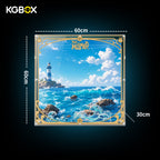 size dimension chart for KGBOX reinforced display case compatible with POP MART THE MONSTERS Chasing Mermaids