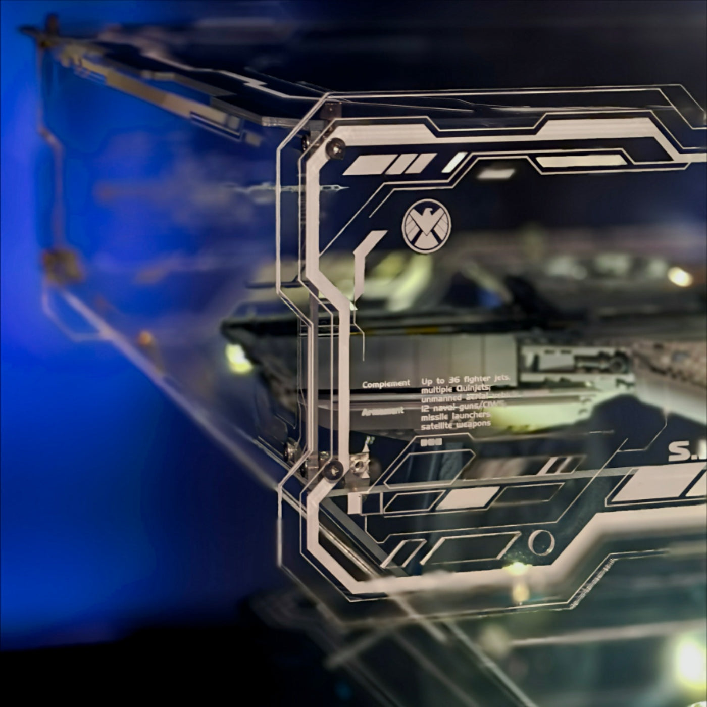KGBOX Premium Display Case for LEGO 76354 S.H.I.E.L.D. Helicarrier
