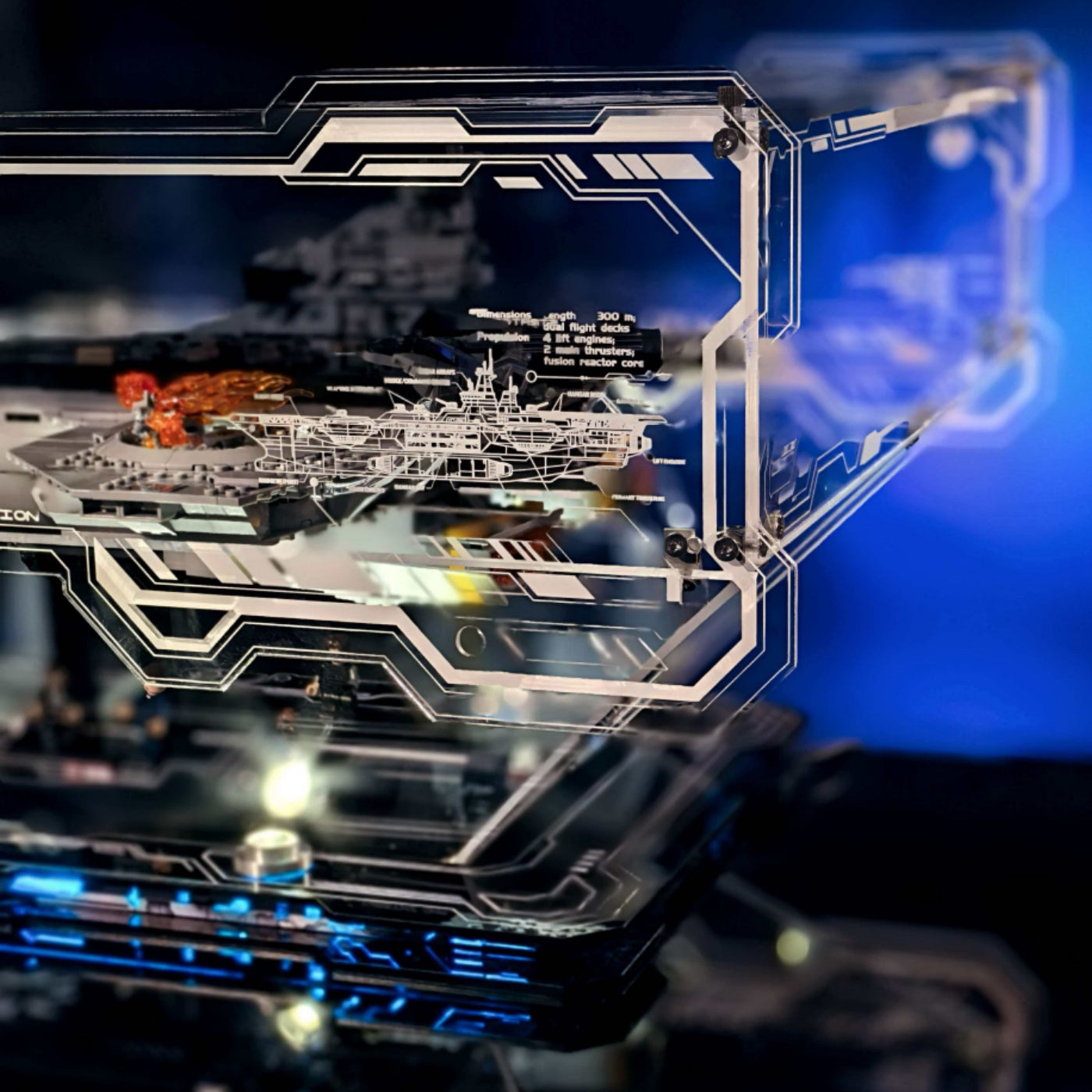 KGBOX Premium Display Case for LEGO 76354 S.H.I.E.L.D. Helicarrier