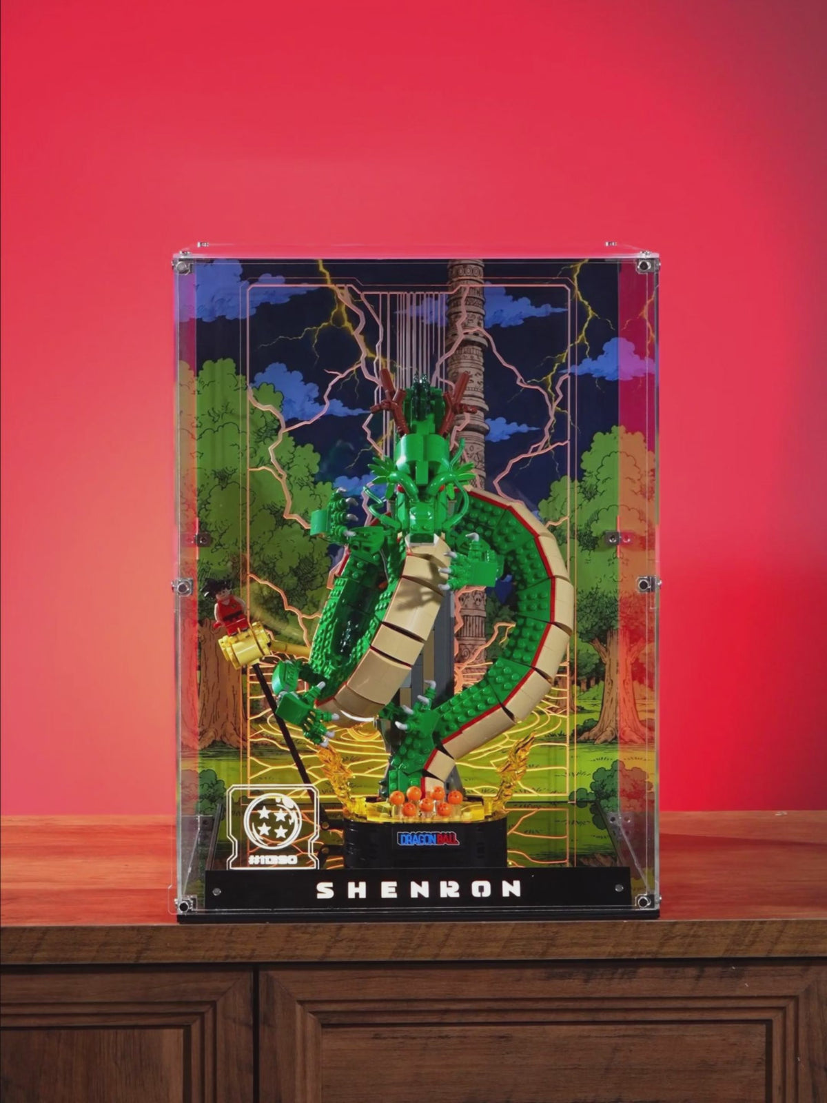LEGO 11390 Dragon Ball Shenron & Goku display frame, product showcase video – KGBOX